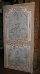 ptl383 Lackierte Tür mit geformten Paneelen, Maße: H 211 cm x 102 cm B.